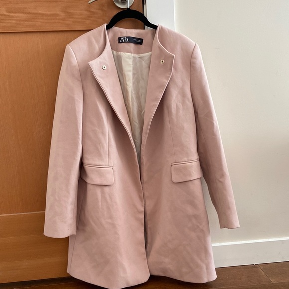 Zara pink check jacket - Picture 1 of 3